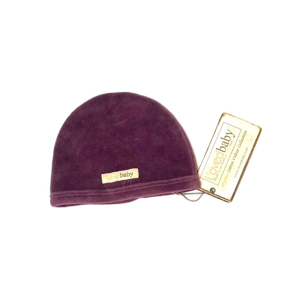 🆕 L'ovedbaby Organic Eggplant Velour Hat